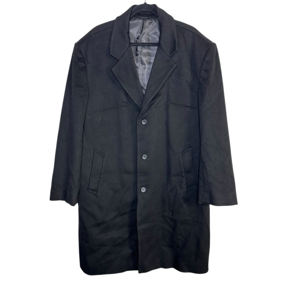 Michael Kors Men’s 100% Wool Black Buttoned Coat Jacket Size 46R